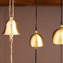 Japanese Style Wind Chime, Copper Bell With "Peace And Joy" Tag, Zen Garden Decor Suitable For Home, Yard, Balcony, Meditation Room, Unique Housewarming Gift - Multicolor - View 5