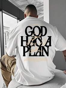 Jeremías 29:11 Plan de Dios Camiseta de Manga Corta con Texto de Fe Cristiana - Blanco - Ver 8