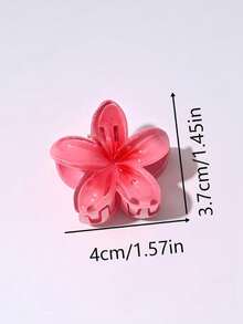 12pcs Spring Summer Cute Hair Clips Set,Ombre Color Puffy Non-Slip Hair Claws With Flower Design,Suitable For Women Attending - Multicolor - View 6