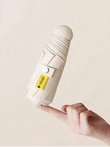 1 pezzo Ombrello parasole a capsula, Ombrello da donna con protezione UV, Mini ombrello pieghevole ultraleggero 2 in 1 portatile - A - Visualizzare 4