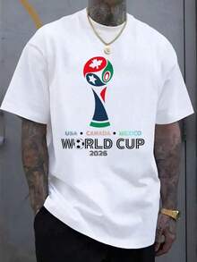 2026 North America Soccer Fan Shirt: USA Canada Mexico Football Tee |     Perfect World Cup Gift For Enthusiasts,Unisex Soccer Fan Graphic T-Shirt Casual Couple Streetwear Tee - Blanco - Ver 1