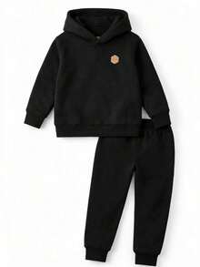 3-Piece Set Of Thick Fleece Sweatshirts For Boys, Sizes 1 To 10 Years | Basic Fleece-Lined Sweatshirt And Pants - 1 Set Of Assorted Items - View 9