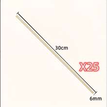 25/50pcs Natural Wooden Dowel Rods, Unprocessed Bamboo Sticks - Suitable For Crafts Making And DIY Hobbyists - 6mm - View 18