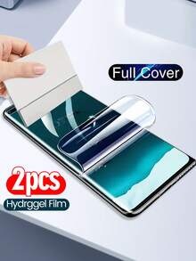 2pcs Full Coverage Soft Hydrogel Screen Protector Film, For Huawei P30/P30 Pro/Mate20/Mate30/P40/Mate20 Pro, Phone Screen Protector, Phone Accessories, Waterproof Shockproof Anti-Fall, Anti-Scratch Anti-Fingerprint - Clear - View 3
