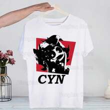 Camiseta M1urder Drones, cuello redondo, ajustada, suave, estilo anime/manga, T1EE. Camiseta de manga corta de 220 g, algodón puro, para hombre y mujer. Tejido grueso, resistente a las arrugas y que no se deforma fácilmente. Estilo sencillo y versátil, ligero y transpirable, perfecto para ir al trabajo, viajar, acampar, ir de compras y para el tiempo libre diario. - Blanco - Ver 1