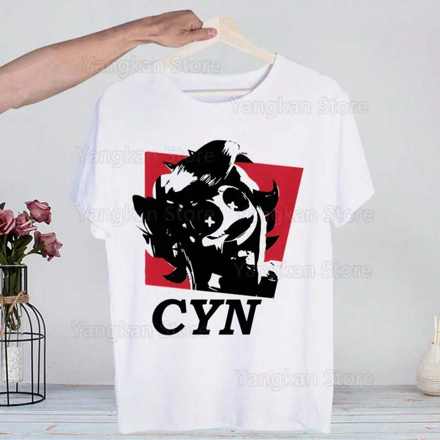 Camiseta M1urder Drones, cuello redondo, ajustada, suave, estilo anime/manga, T1EE. Camiseta de manga corta de 220 g, algodón puro, para hombre y mujer. Tejido grueso, resistente a las arrugas y que no se deforma fácilmente. Estilo sencillo y versátil, ligero y transpirable, perfecto para ir al trabajo, viajar, acampar, ir de compras y para el tiempo libre diario. - Blanco - Ver 1