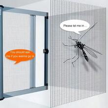 Household DIY Mosquito And Fly Screen Window Net, Pet-Proof Entry Barrier For Doors And Windows, Suitable For Windows, Doors, Patios, And Fences. Easy To Install. Screen Mesh - Black - View 10