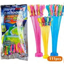 111/1332pcs Water Balloons Quick Fill Water For Pools, Fighting, Water Companions, Water Balloons For Outdoor Family, Friends, Backyard Summer Splash - Multicolor - View 11