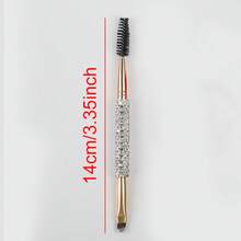 Brocha para delineador de ojos y cejas premium para mujer en oro rosa, brocha para delineador de ojos con decoración de purpurina brillante, brocha de maquillaje premium, adecuada para principiantes de maquillaje, cabezal de brocha para rímel, barata, asequible, brocha para pestañas con mango largo, brocha para pestañas portátil, set de brochas para maquillaje de pestañas, adecuada para injerto de pestañas, brocha para cejas, brocha para sombra de ojos, brocha espiral, herramientas de belleza - Multicolor - Ver 8