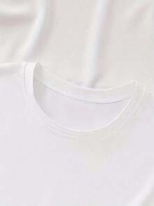 Women's Casual French Style Floral Print Short Sleeve T-Shirt, Ideal For Summer Vacation, Women's Clothing. - 白色 - 查看 3
