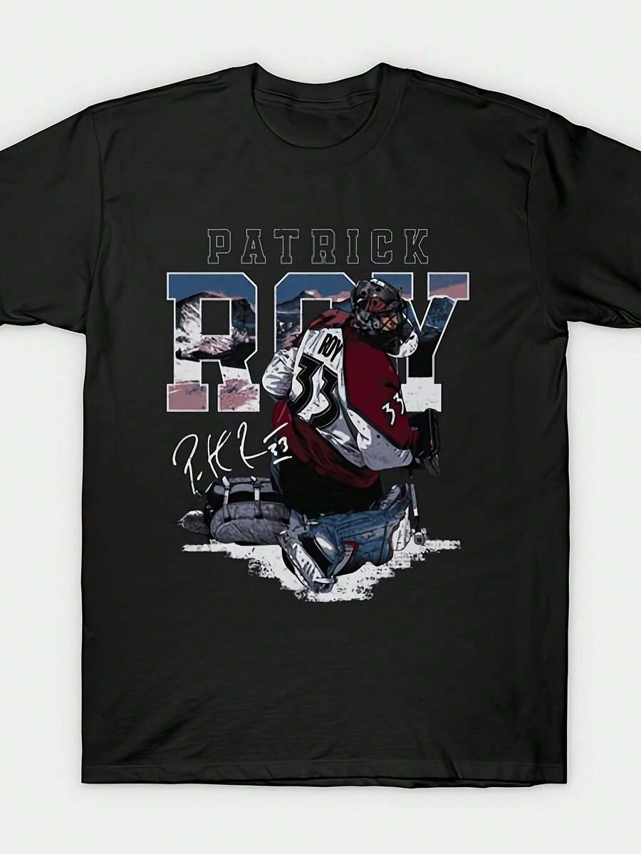 Camiseta de hombre, camiseta unisex con estampado de Roy Patrick, leyenda del área de Colorado City, suave y cómoda, una prenda básica de estilo casual urbano adecuada para todas las estaciones, versátil para todas las estaciones, asequible para el uso diario y un regalo perfecto para fans y amigos, adecuada para el hogar, la oficina y las fiestas, camiseta de mujer. - Negro - Ver 1