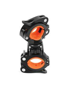 1pc Bicycle Flashlight Holder Lamp, Mountain Bike Night Riding Front Light Fixed Bracket Clip Cycling Accessories - Multicolor - View 4