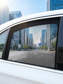1 Set Mesh Car Window Sunshade, UV Protection Heat Insulation Side Window Curtain, Universal High Definition Driving Vision Car Sunshade - Car Window Mesh - View 7