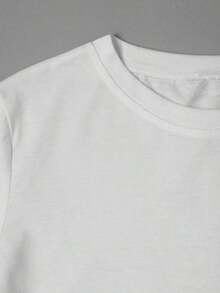 Camiseta Gráfica para Mujer, Top Casual de Manga Corta y Cuello Redondo, Ropa de Primavera y Verano para Mujer, Camiseta Gráfica, Camisetas Gráficas para Mujer, Camiseta de Verano, Camiseta Casual, Camisetas de Verano, Tops, Conjuntos de Verano para Mujer - Estilo Urbano Vintage Unisex, Camiseta de Algodón Holgada de Manga Corta y Cuello Redondo - Blanco - Ver 3