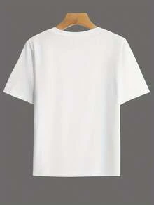 Talla Grande - Camiseta con Estampado Floral, Top Casual de Manga Corta y Cuello Redondo para Primavera/Verano, Ropa de Talla Grande para Mujer - Blanco - Ver 2