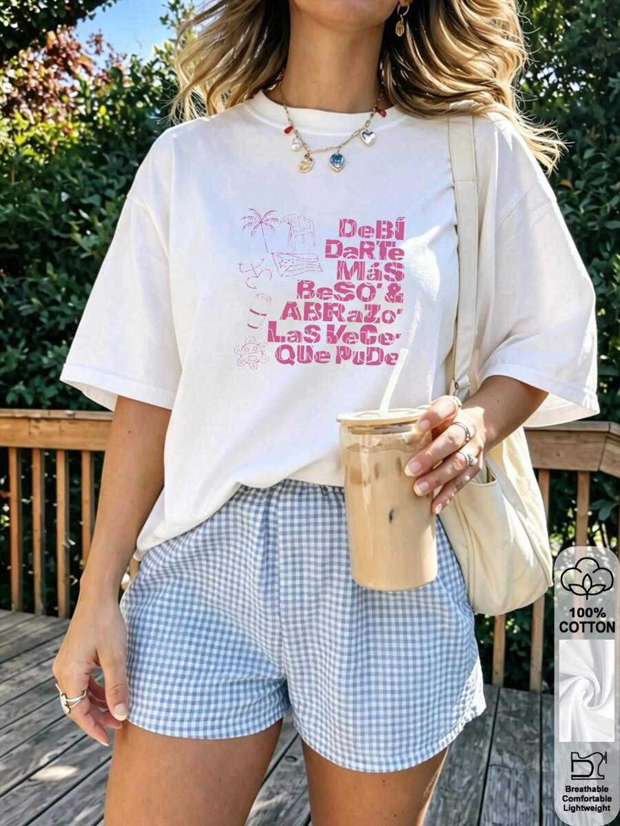 Women T-Shirts - 白色的** - 查看 1