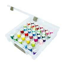 ArtBin Thread Box- Super Satchel Storage Container with Two Removable Trays for Thread spools 9002AB - Transparente - Ver 8