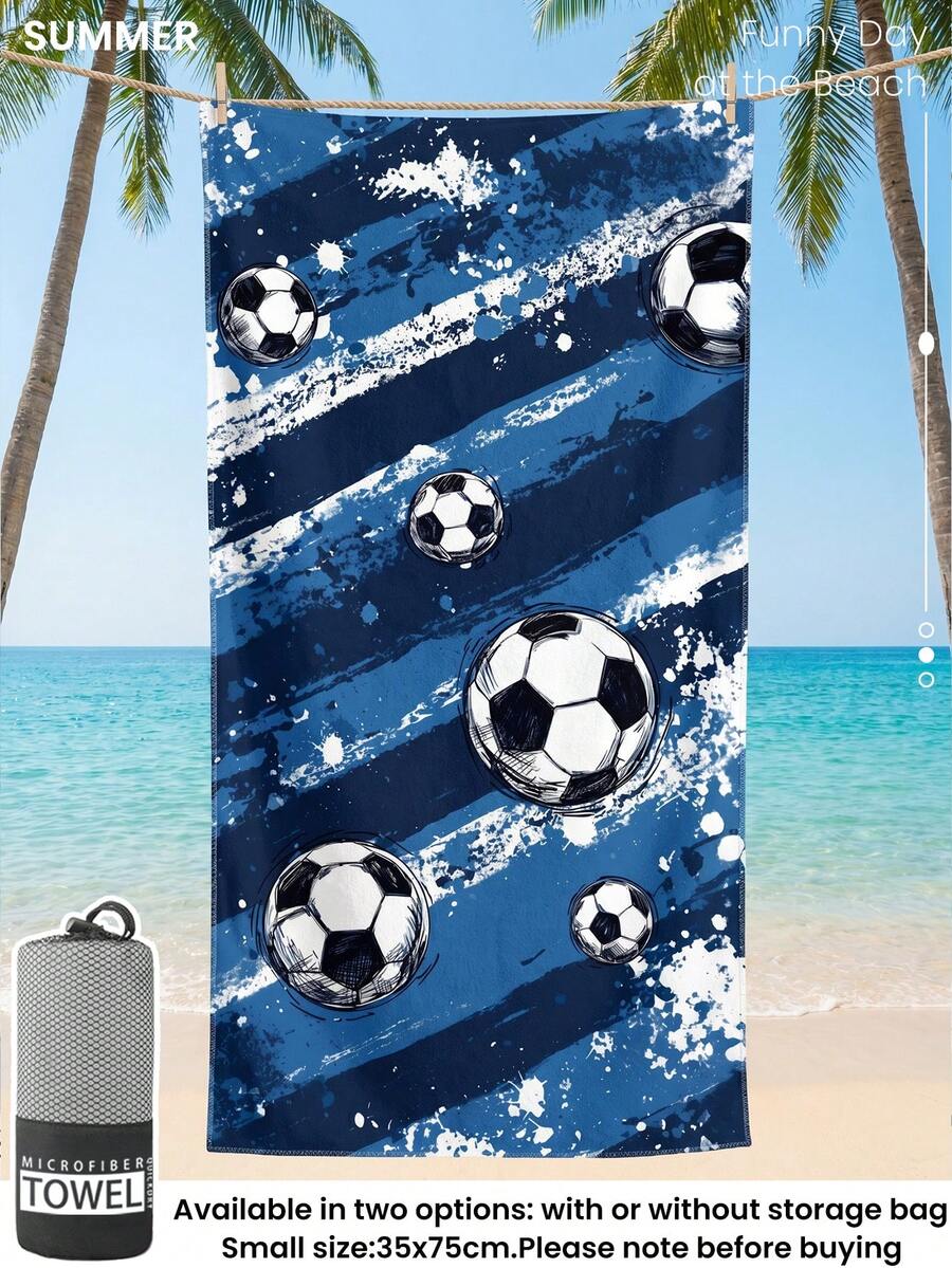 1件裝沙灘浴巾，海灘必需品，度假與浴室裝飾，超強吸水，適合浴室、游泳、健身、瑜珈，柔軟微纖維，輕便攜帶，防風、防曬、防沙，夏季旅行