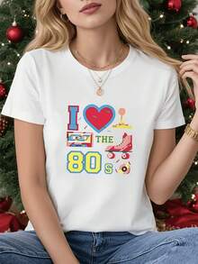 Camiseta de algodón% modelo 2026, tela de alta calidad y peso pesado, diseño de nicho moderno para el verano, camiseta básica sencilla y versátil para el día a día, efecto adelgazante, transpirable y cómoda, adecuada para todos, versátil con cuello redondo y manga corta. - Blanco - Ver 6