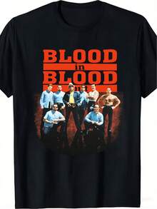 Camiseta unisex de manga corta, para hombre Y Mujeres Sangre en Sangre Fuera Prisión Unisexo Camiseta Suave, Todos Temporada Informal Ropa urbana Esencial, Todo-Match Todos Temporada Estilo, Asequible Diario Ropa Y Perfecto Regalo para Aficionados Y Amigos - 220G playeras hombre, , ,  mujer,romwe hombres, boho chic,maestras regalos,camiseta para conjuntos de mujer con curvas para mu,y2k, - Negro - Ver 6