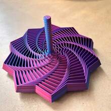 3D打印多边形螺旋塔,3D立体摆件,减压,感官拓展解压星形3D打印新奇陀螺,八角形手柄趣味成人新年礼物,星形创意设计,休闲解闷益智装饰,趣味设计,八角形,精密工艺,高品质,适合作为生日礼物、节日礼物、复活节礼物、办公室装饰、桌面摆件、镇静工具、集中注意力和放松身心。 - 彩色 - 查看 12