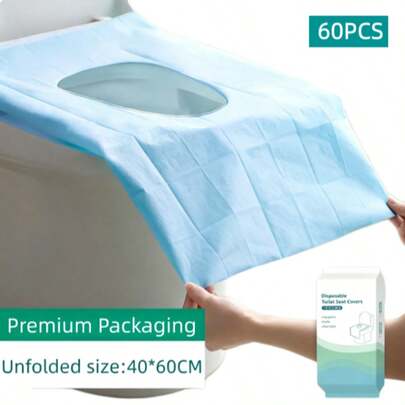 Bộ 6/30/10 miếng lót bồn cầu dùng một lần cỡ lớn 40*60cm, đóng gói riêng lẻ, chống thấm nước, tấm lót bồn cầu vệ sinh cỡ lớn, che phủ toàn diện với lớp chống thấm, thích hợp cho du lịch, khách sạn, nhà vệ sinh công cộng, phụ nữ mang thai sử dụng hàng ngày, vật dụng vệ sinh thiết yếu khi đi du lịch, bảo vệ nhà vệ sinh ngoài trời.