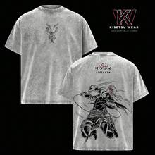 Ackerman Oversized Vintage Washed T-Shirt - Grey - View 1