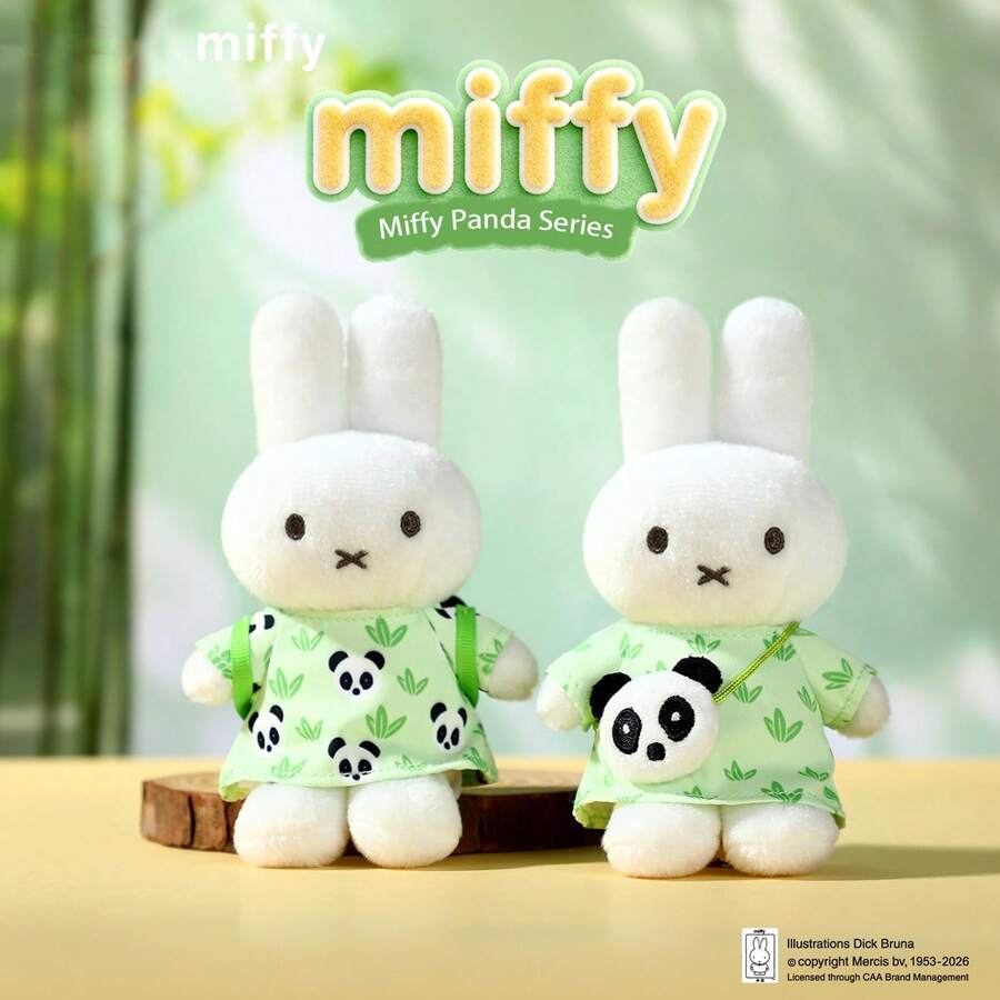 Bộ sưu tập Miffy: Mặt dây chuyền hình gấu trúc nhồi bông mềm mại và đáng yêu, móc khóa hình thỏ Miffy dễ thương. - Nhiều màu - Xem 1