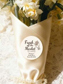Customized Wedding Thank You Stickers, Waterproof Round Labels Printed With Couple's Names, Date And Eucalyptus Leaf Pattern, Suitable For Wedding Favors, Gift Bags, Boxes And Party Decorations - Multicolor - View 9