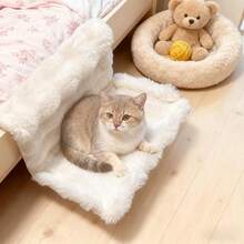 1pc Cat Hanging Bed, Plush Pet Sleeping Bed, Removable And Washable, Suitable For All Seasons, No Drilling Stable Installation, Applicable To Sofa/Bed Edge/Window Sill/Radiator, Warm And Soft Cushion Designed For Small Cats And Dogs - one-size - View 2