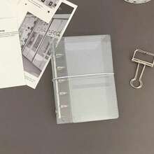 A6, A7, M5 Size Transparent Matte Loose Leaf Binder, Portable Foldable Travel Notebook, DIY Customizable Cover, Suitable For Budget Planning, Wallet, Photo Storage, Office Supplies, Multiple Sizes Available, Student Supplies - One Size - View 9
