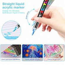 12/24/48/60/72/120/168 Colors Professional Artist Marker Set, With Soft Brush Tips And Fine Sketching Tips, Total 168 Soft Tips, First Day Of School - Multicolor - View 2