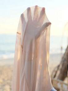 Swim  Salida de playa tipo kimono con flecos para talla grande - Albaricoque - Ver 6
