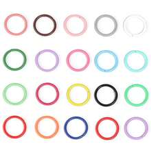 50pcs Iron Colored Closed Jump Rings, Macaroon Color Open Rings, Handmade Jewelry Accessories Flat Open Connectors, DIY Jewelry Making Linking Rings - Single-loop Opening - View 2