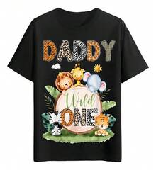 Playeras 1daddy Wild One Animales Safari - Blanco - Ver 6