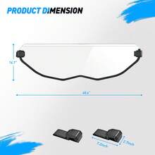nilight Frokom Front Half Windshield, X3 Half Windshield Fit For 2017 2018 2019 2020 2021 2022 2023 Can-Am Mavericker X3 Turbo / X DS Turbo R / MAX Turbo / MAX X RS Turbo R/2018 X3 900,UTV Wind Deflector Durable Off Road Outdoor Riding Accessory - D - View 10