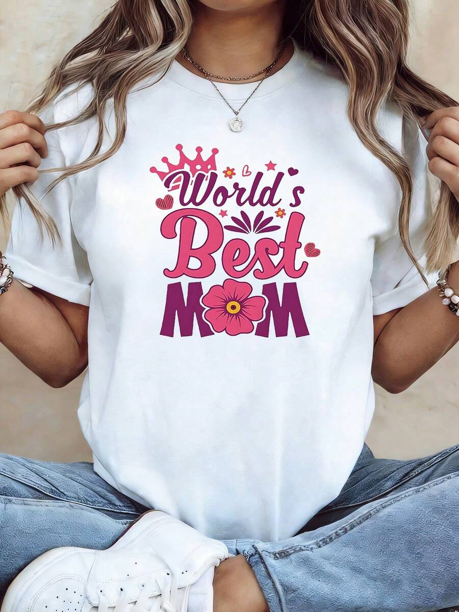 Camiseta de algodón% modelo 2026, tela de alta calidad y peso pesado, diseño de nicho moderno para el verano, camiseta básica sencilla y versátil para el día a día, efecto adelgazante, transpirable y cómoda, adecuada para todos, versátil con cuello redondo y manga corta. - Blanco - Ver 1