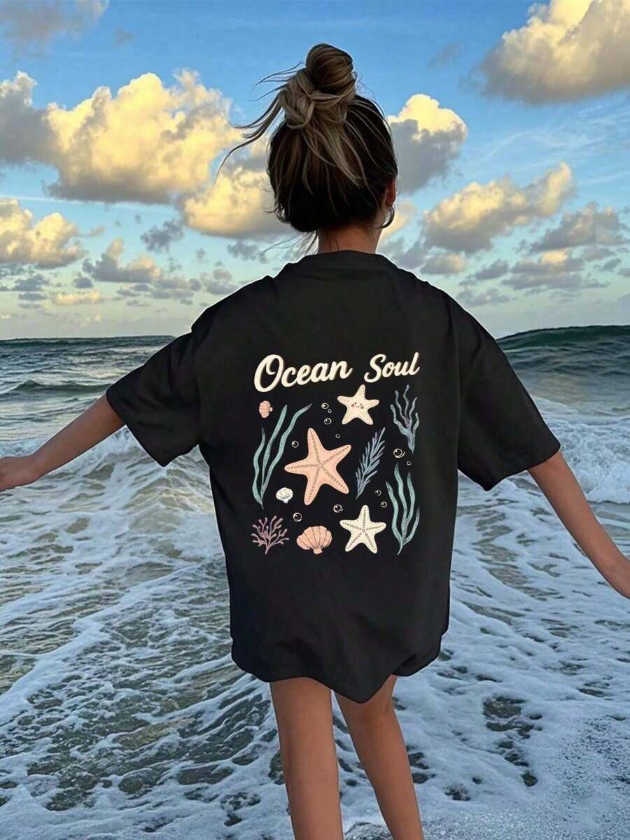 Under The RadarCamiseta de playa 100% oversize para mujer - Estampado náutico de estrellas de mar y conchas, con la inscripción "Ocean Soul" en la parte delantera y trasera, camiseta de manga corta transpirable para verano, ideal para atuendos con temática marina, vacaciones y uso casual (blanco). Camiseta de mujer Camiseta de mujer Primos Playa Camiseta oversize para mujer Camiseta de mujer Camiseta estampada para mujer Superior, Ropa, Camiseta de mujer Camiseta de mujer Camiseta de mujer Camiseta de mujer Camiseta de hombre Camiseta de mujer Camiseta estampada para hombre Camiseta oversize para mujer Camisa linda Blusas y camisas de mujer Tops de mujer Camiseta de mujer - Vintage Calle Estilo Unisexo Suelto Algodón Corto Manga Tripulación Cuello Blusas tipo camiseta para mujer, blusas-Vintage Street Style Unisex Loose Cotton Short Sleeve Crew Neck T-Shirt - Negro - Ver 1