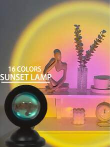 Proyektor Lampu Matahari Terbenam, Lampu Matahari Terbenam RGB, Lampu Suasana Visual Romantis, Colokan USB dengan Kontrol Jarak Jauh, Lampu Malam Lantai Proyektor LED, Cocok untuk Fotografi, Selfie, Suasana Siaran Langsung, Lampu Dekorasi Ruang Tamu dan Kamar Tidur - cahaya polikromatik - View 8