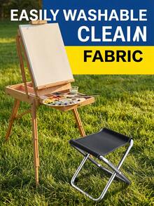 Silla de pesca plegable para exteriores con soporte de acero reforzado, asiento resistente al desgaste, taburete de camping minimalista para excursionistas, silla pequeña plegable compacta para disfrutar de la naturaleza, taburete plegable, mueble de cocina, decoración de jardín, tienda de playa, camping, patio, picnic, esencial - Silla de camping plegable - Ver 8