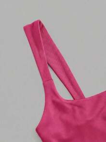 3 piezas Camiseta de tirantes de unicolor y corta para mujeres - Multicolor 2 - Ver 5
