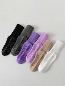1/3/5 Pairs Yoga Pilates Non-Slip Socks, Suitable For Yoga, Pilates And Various Sports, Grip Socks, Fitness Non-Slip Socks - Multicolor - View 10