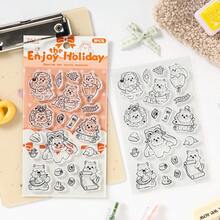 1 con dấu silicon trong suốt có thể tái sử dụng, hình chú chó Westie dễ thương, dùng để làm thiệp, sổ lưu niệm, nhật ký và đồ thủ công DIY. - LCXG - Xem 10