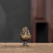 1Set Vintage Boshan Incense Burner 3Pcs Set, Incense Cone Mold & Incense Spoon, Chinese Incense Sealing Tools, Aromatherapy Incense Holder For Home Tea Room Decor - Multicolor - View 14