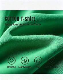 1 Piece Casual Fashion For Men And Women: This Women's T-Shirt Is Made Of 100% Pure Breathable Cotton, Featuring A Graphic Print Of The Moon And Mystical Planets. It Has A Relaxed Fit, Short Sleeves, And A Soft Cotton Blend Fabric. Stylish And Casual For Everyday Wear, Its Unique And Modern Design Makes It The Perfect Item To Fully Enjoy Summer. Versatile And Easy To Match, It's Suitable For Daily Wear, Streetwear, Vacation Outfits, And Weekend Getaways. - 綠色的 - 查看 4