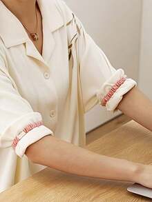 1 对女士衬衫袖口，服装袖口系带扣，袖口保护套防溅防滑配件 - 彩色 - 查看 4