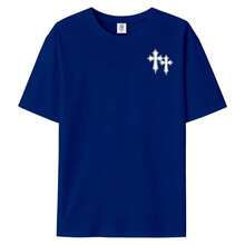 FEEGO Graphic T-Shirt For Boys And Teens With Lightweight And Breathable Fabric For Comfortable Casual Wear In Summer And Everyday Urban Style, Perfect For Outdoor Activities, Fun T-Shirt, Fashion T-Shirt, Christian Faith T-Shirt, Anime T-Shirt, Oversized Urban Style. - 藍色 - 查看 4