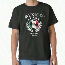 Extra Large T-Shirt For Fans Of The Mexican Soccer Team 2018 - Black 6 - View 5
