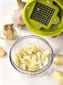 1pc Manual Mini Garlic Press And Chopping Board, Garlic Press, Garlic Squeezer, Garlic Crusher, Manual Garlic Grinder, Plastic And Garlic Clove Press, Spice Grinder, Garlic Press, Kitchen Utensils, Kitchen, Kitchen Accessories, Cooking Kitchen Accessories, Stainless Steel Garlic Press, Garlic Chopper, Mini Garlic Chopper, Kitchen Decor, Kitchen Accessories, Kitchen Supplies, Home Accessories, Kitchen Storage Supplies, Camping Essentials, Camping Essentials, Holiday Essentials - Multicolor - View 4