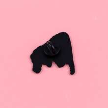 Pinos de esmalte com design de Sapos, Cachorros, Macacos, Broche de Lagoa e Água, Broche de Lapela, Broche em Acessórios de Vestuário, Joias da Moda, Presentes - Preto - Visão 8